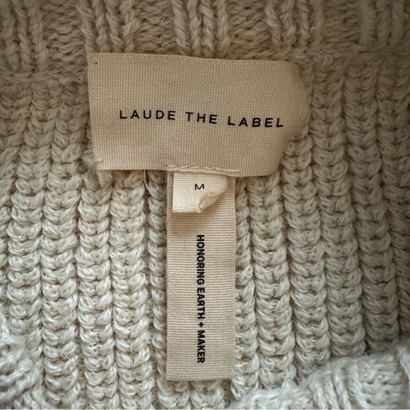 Laude The Label Field Sweater in Cream and Black Stripe - Picture 9 of 10